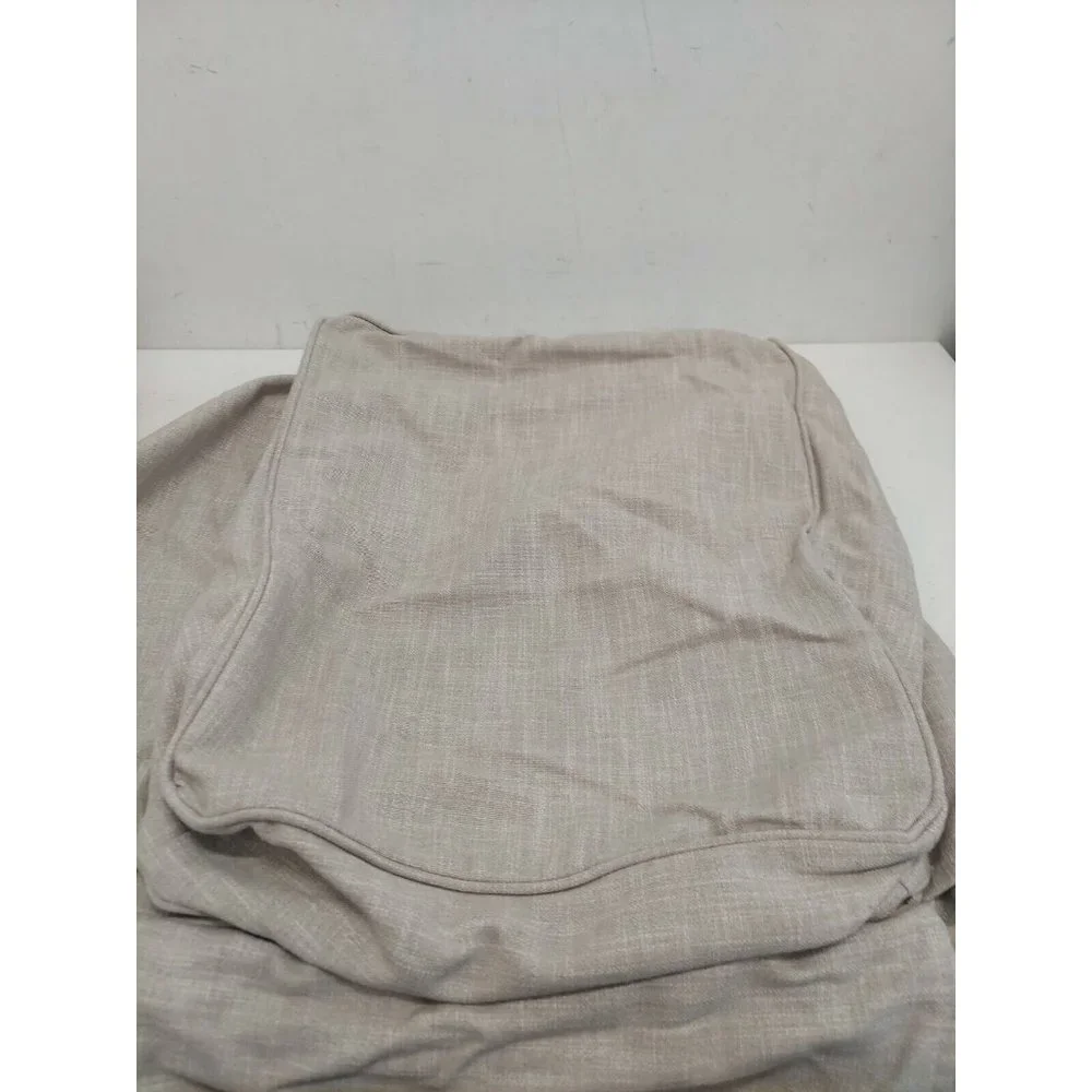 Pottery Barn Kids Comfort Ottoman Slipcover Solid Washed Grainsack Flax NwT